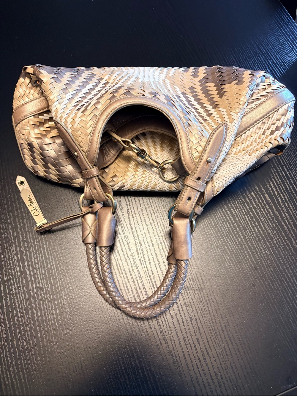 Cole Haan Woven Ombre Shoulder Bag with Dust Cover - Picture 10 of 15